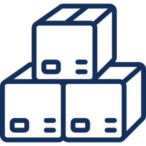 Ícono de cajas plegadizas